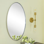 Miroir mural ovale en métal TEHOME Javell