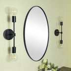 Miroir mural ovale en métal TEHOME Javell
