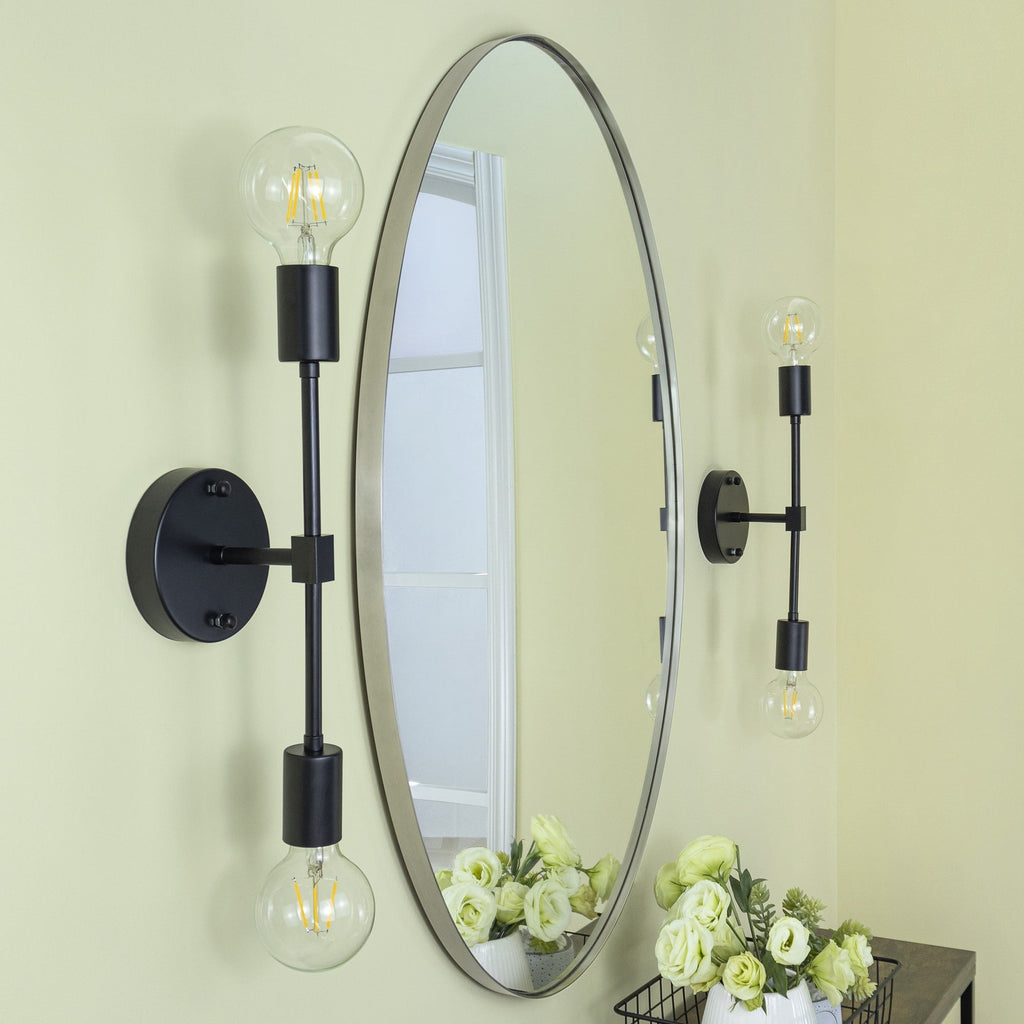 Miroir mural ovale en métal TEHOME Javell
