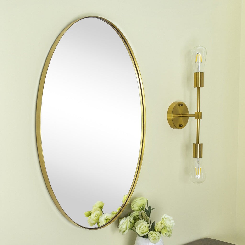 Miroir mural ovale en métal TEHOME Javell