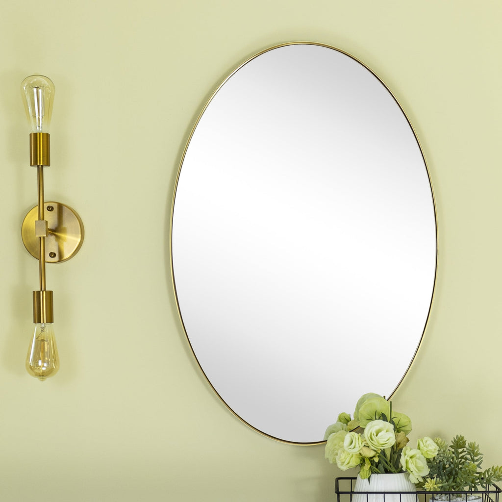 Miroir mural ovale en métal TEHOME Javell