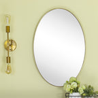 Miroir mural ovale en métal TEHOME Javell