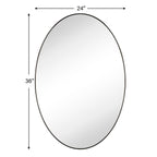 Miroir mural ovale en métal TEHOME Javell