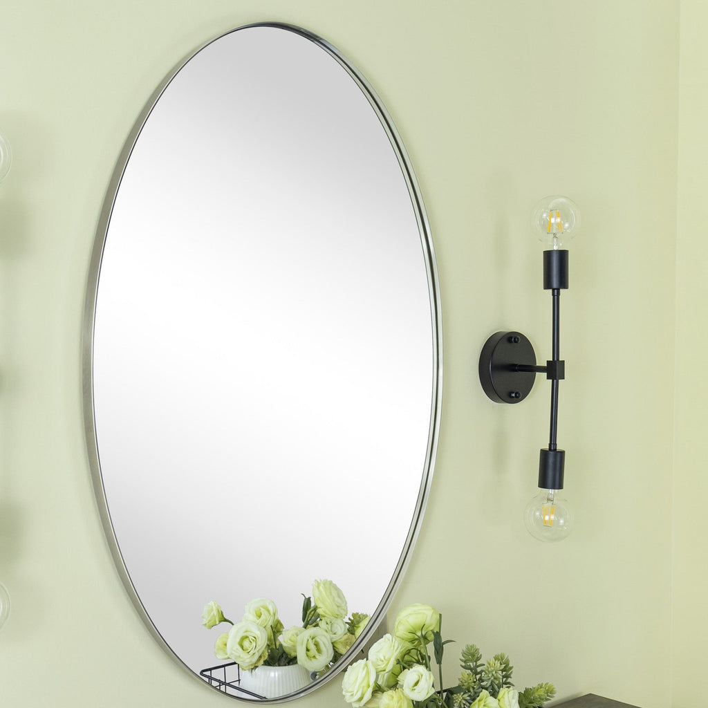 Miroir mural ovale en métal TEHOME Javell