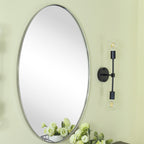 Miroir mural ovale en métal TEHOME Javell