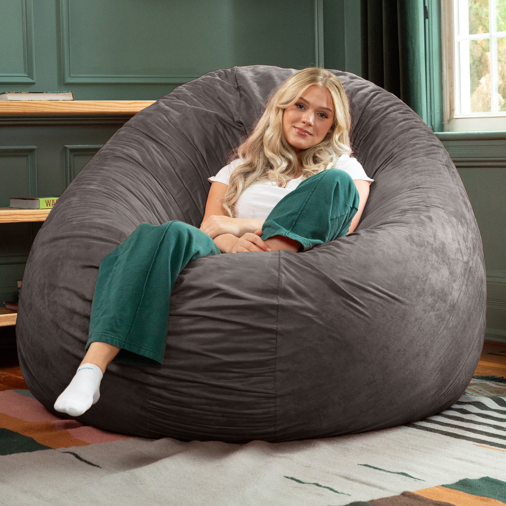 Jaxx Cocoon 6 pieds - Fauteuil poire géant 2 en 1 pour adultes et lit poire convertible