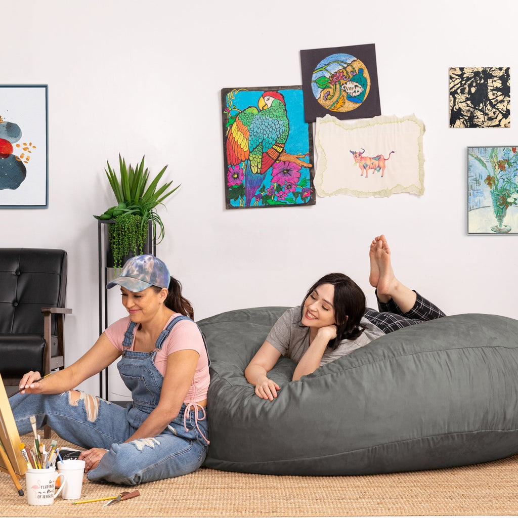 Jaxx Cocoon 6 pieds - Fauteuil poire géant 2 en 1 pour adultes et lit poire convertible