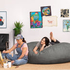 Jaxx Cocoon 6 pieds - Fauteuil poire géant 2 en 1 pour adultes et lit poire convertible