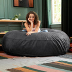 Jaxx Cocoon 6 pieds - Fauteuil poire géant 2 en 1 pour adultes et lit poire convertible