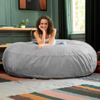 Jaxx Cocoon 6 pieds - Fauteuil poire géant 2 en 1 pour adultes et lit poire convertible