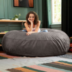 Jaxx Cocoon 6 pieds - Fauteuil poire géant 2 en 1 pour adultes et lit poire convertible