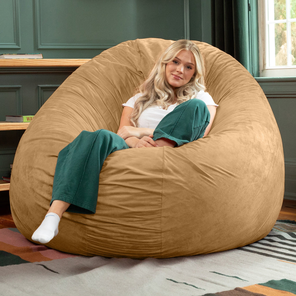 Jaxx Cocoon 6 pieds - Fauteuil poire géant 2 en 1 pour adultes et lit poire convertible