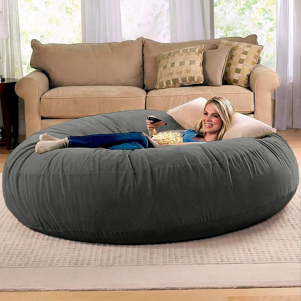 Jaxx Cocoon 6 pieds - Fauteuil poire géant 2 en 1 pour adultes et lit poire convertible