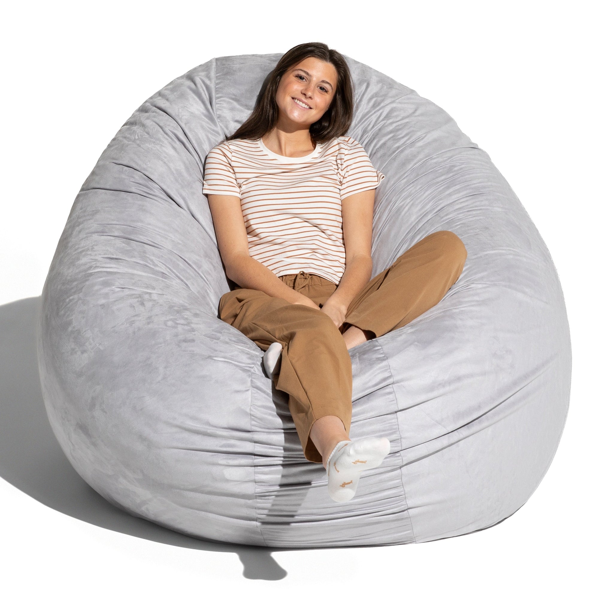 Jaxx 6 Foot Cocoon - 2-in-1 Giant Bean Bag Chair for Adults & Convertible Bean Bag Bed
