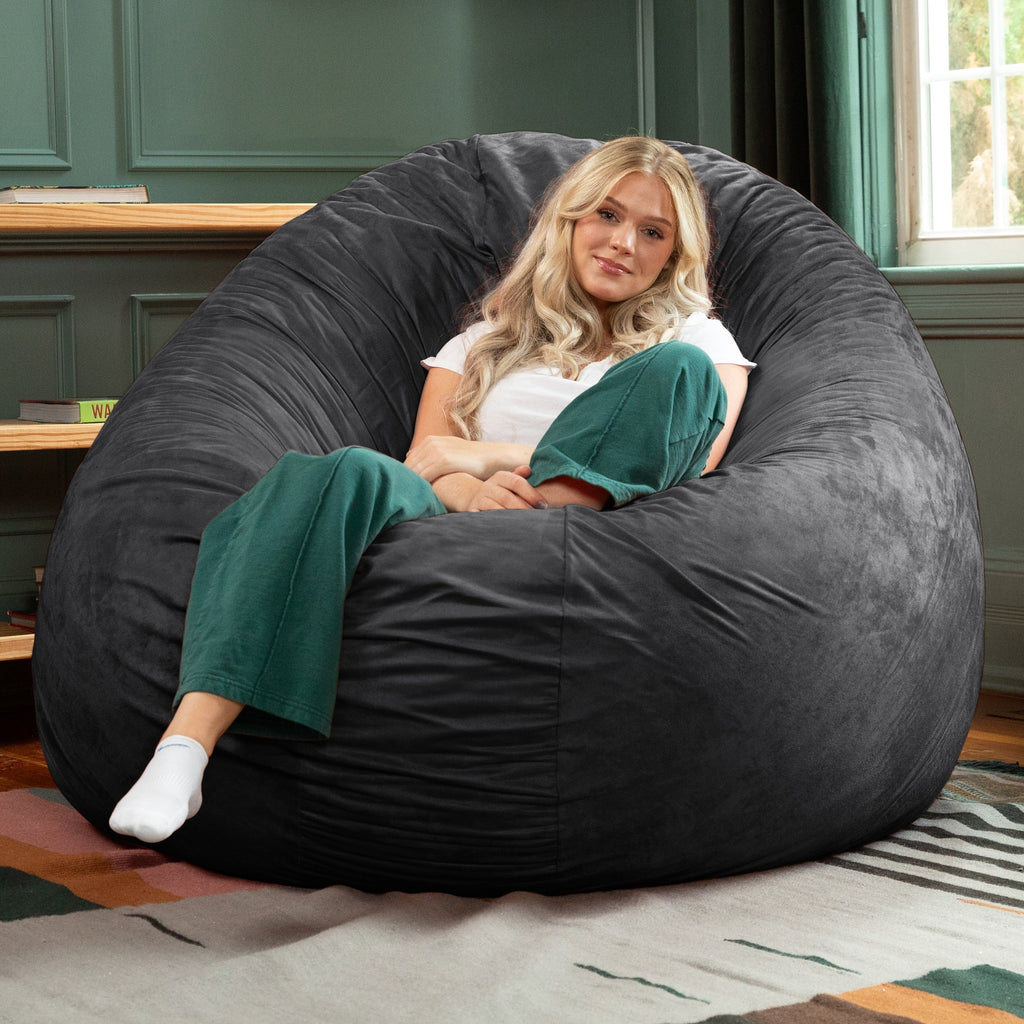Jaxx Cocoon 6 pieds - Fauteuil poire géant 2 en 1 pour adultes et lit poire convertible