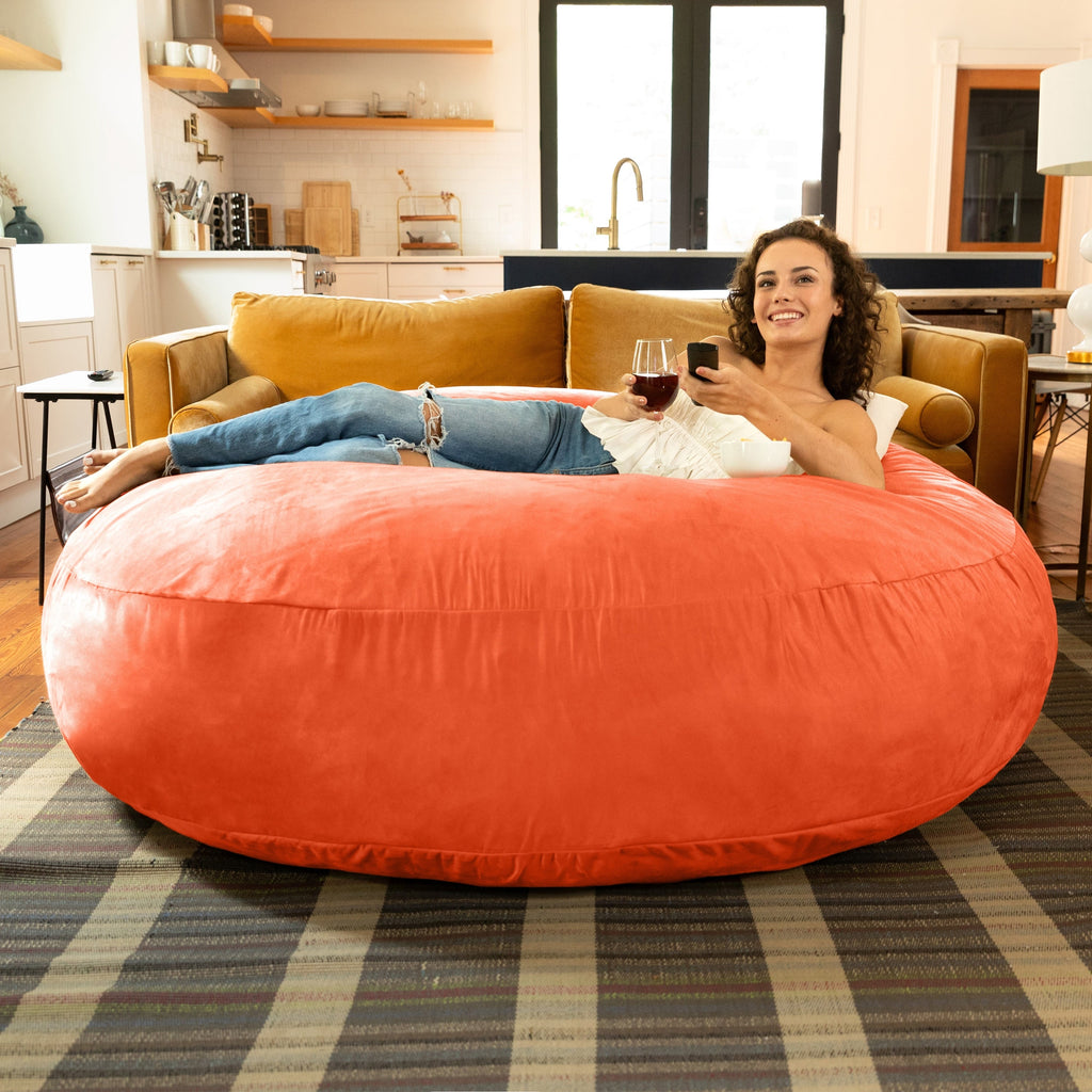 Jaxx Cocoon 6 pieds - Fauteuil poire géant 2 en 1 pour adultes et lit poire convertible