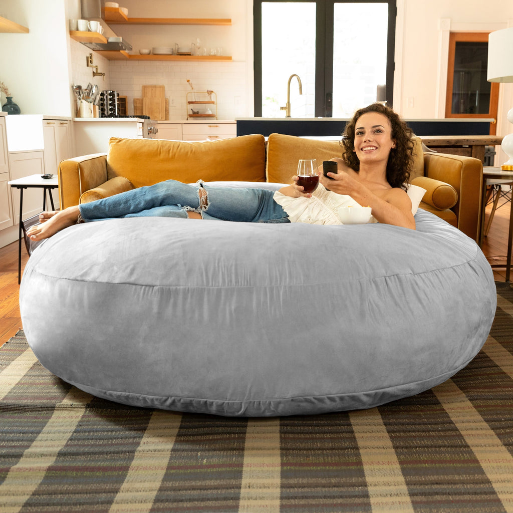 Jaxx Cocoon 6 pieds - Fauteuil poire géant 2 en 1 pour adultes et lit poire convertible