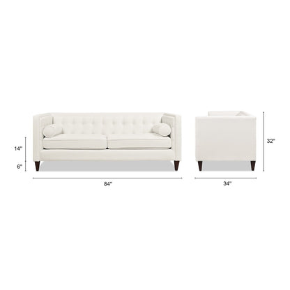 Canapé tuxedo capitonné moderne Jack 84