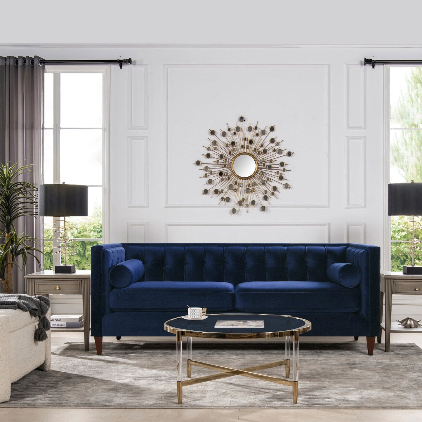 Canapé tuxedo capitonné moderne Jack 84