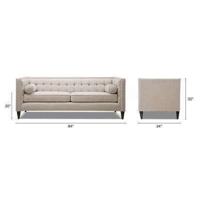 Canapé tuxedo capitonné moderne Jack 84