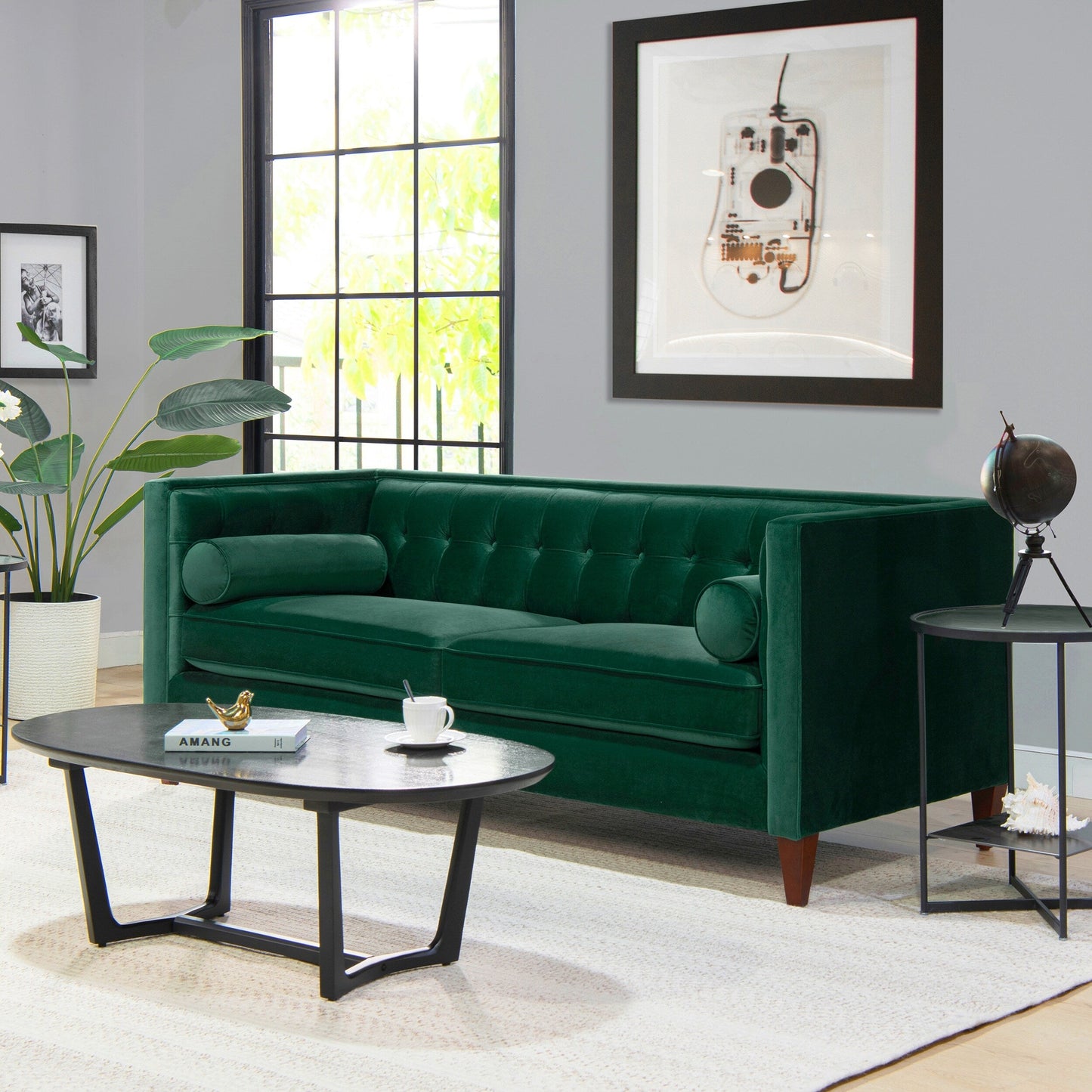 Canapé tuxedo capitonné moderne Jack 84