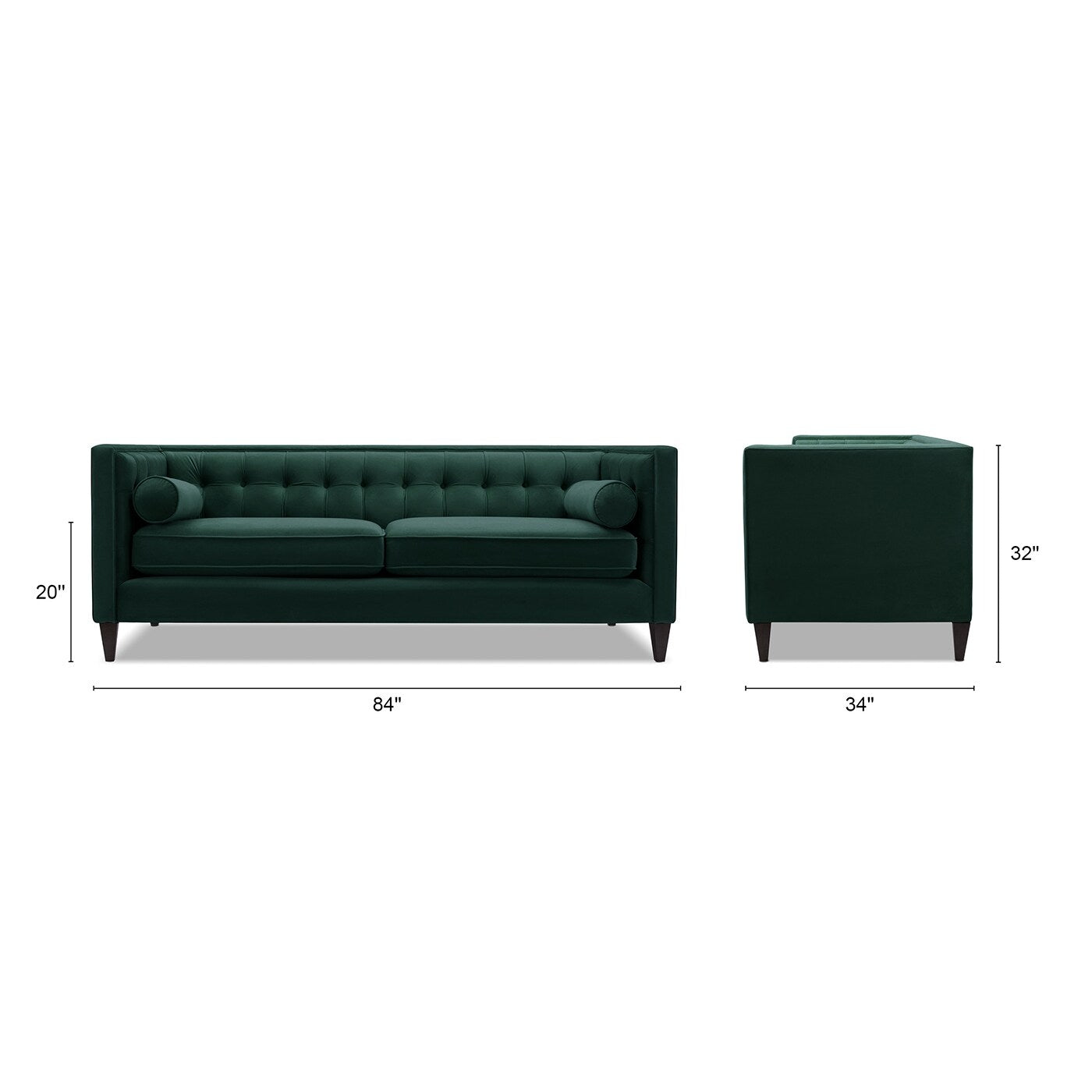 Canapé tuxedo capitonné moderne Jack 84