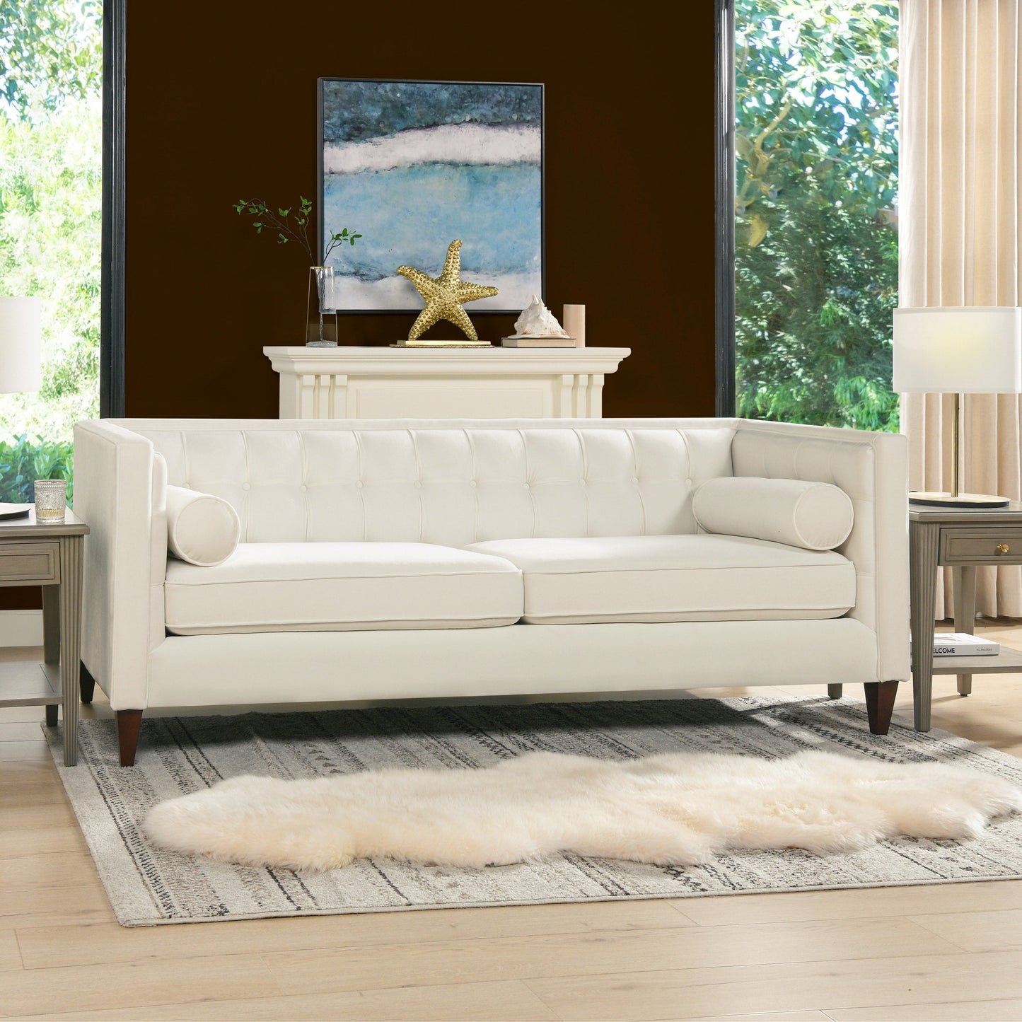 Canapé tuxedo capitonné moderne Jack 84