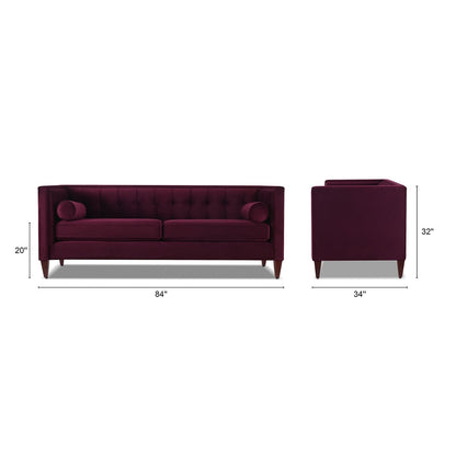 Canapé tuxedo capitonné moderne Jack 84