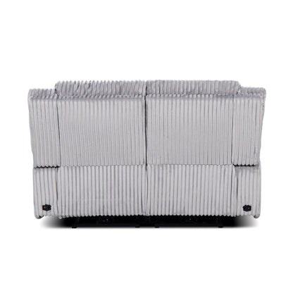 Canapé inclinable électrique Philip 62 de Jennifer Taylor Home, velours côtelé gris lune