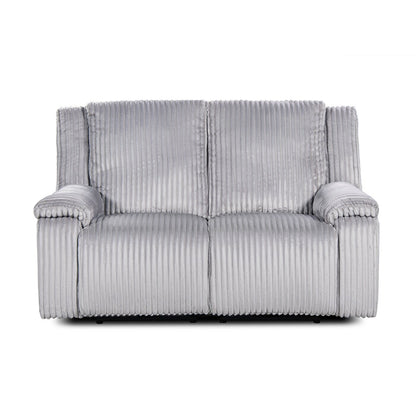 Canapé inclinable électrique Philip 62 de Jennifer Taylor Home, velours côtelé gris lune