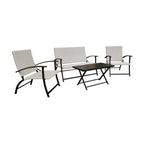 Ensemble de 4 chaises pliantes à assise profonde Jericho