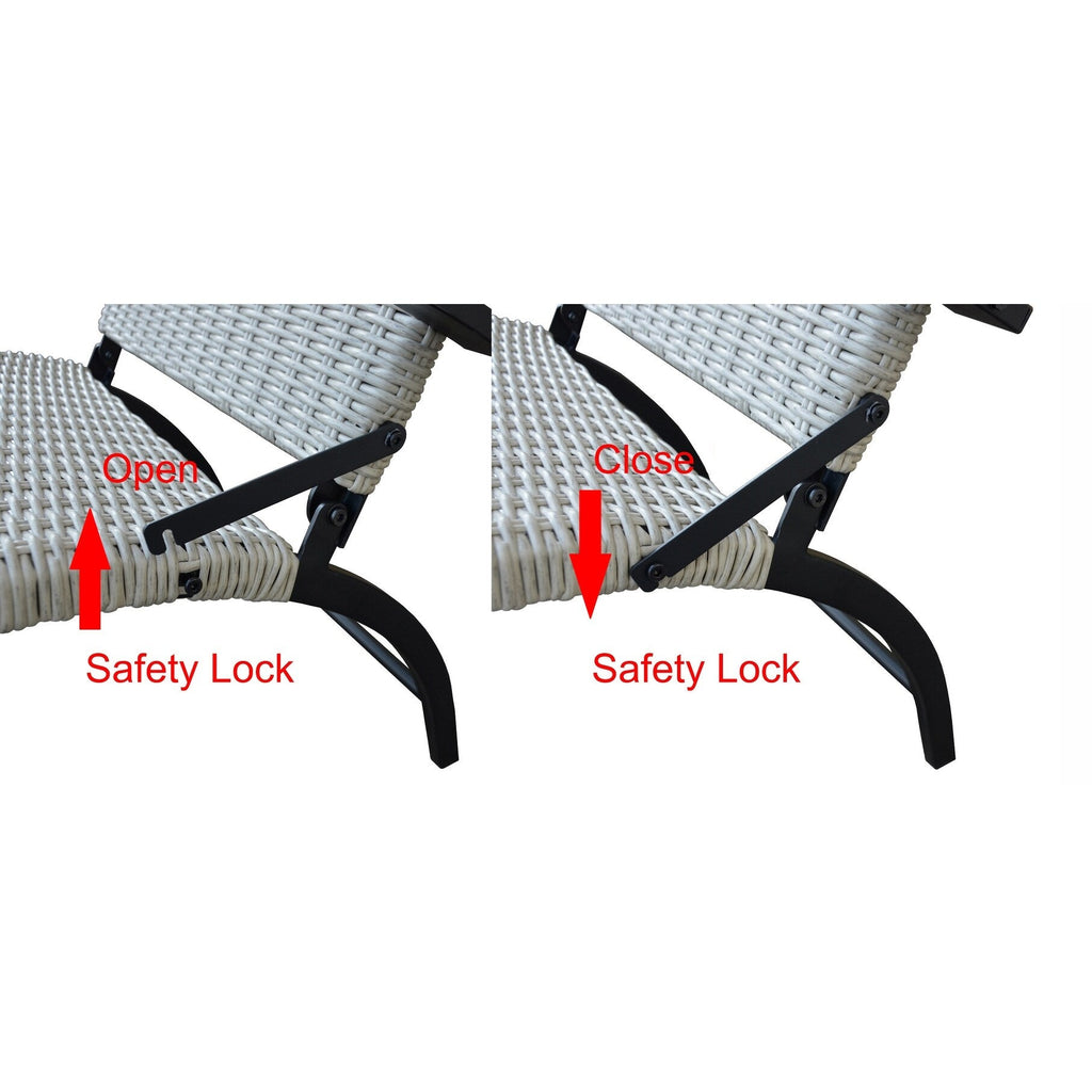 Ensemble de 4 chaises pliantes à assise profonde Jericho