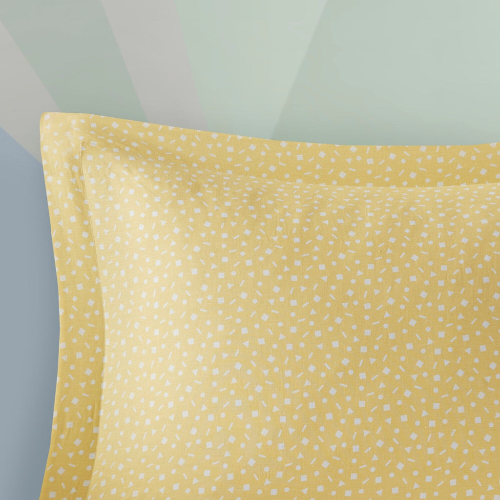 Parure de lit réversible en coton Jessie jaune arc-en-ciel par Urban Habitat Kids