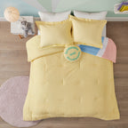 Parure de lit réversible en coton Jessie jaune arc-en-ciel par Urban Habitat Kids