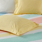 Parure de lit réversible en coton Jessie jaune arc-en-ciel par Urban Habitat Kids