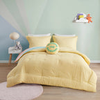 Parure de lit réversible en coton Jessie jaune arc-en-ciel par Urban Habitat Kids