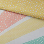 Parure de lit réversible en coton Jessie jaune arc-en-ciel par Urban Habitat Kids