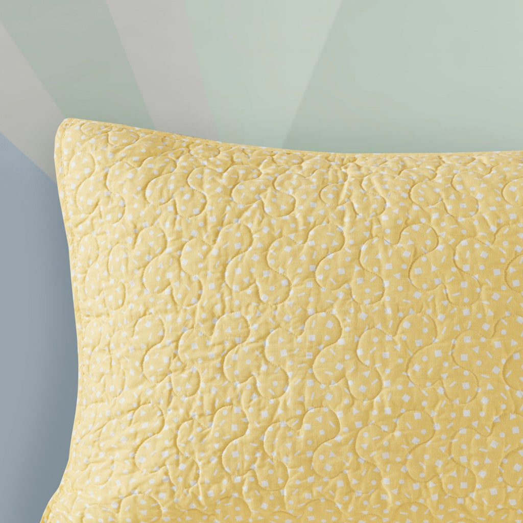 Parure de lit réversible en coton avec coussin décoratif Jessie Rainbow Sunburst pour enfants au design intelligent