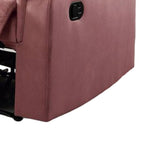 Fauteuil inclinable manuel Jessy, capitonné et rembourré en velours rose
