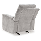 Fauteuil à bascule inclinable électrique Jinu, tissu micro-chenille polyester gris cendré
