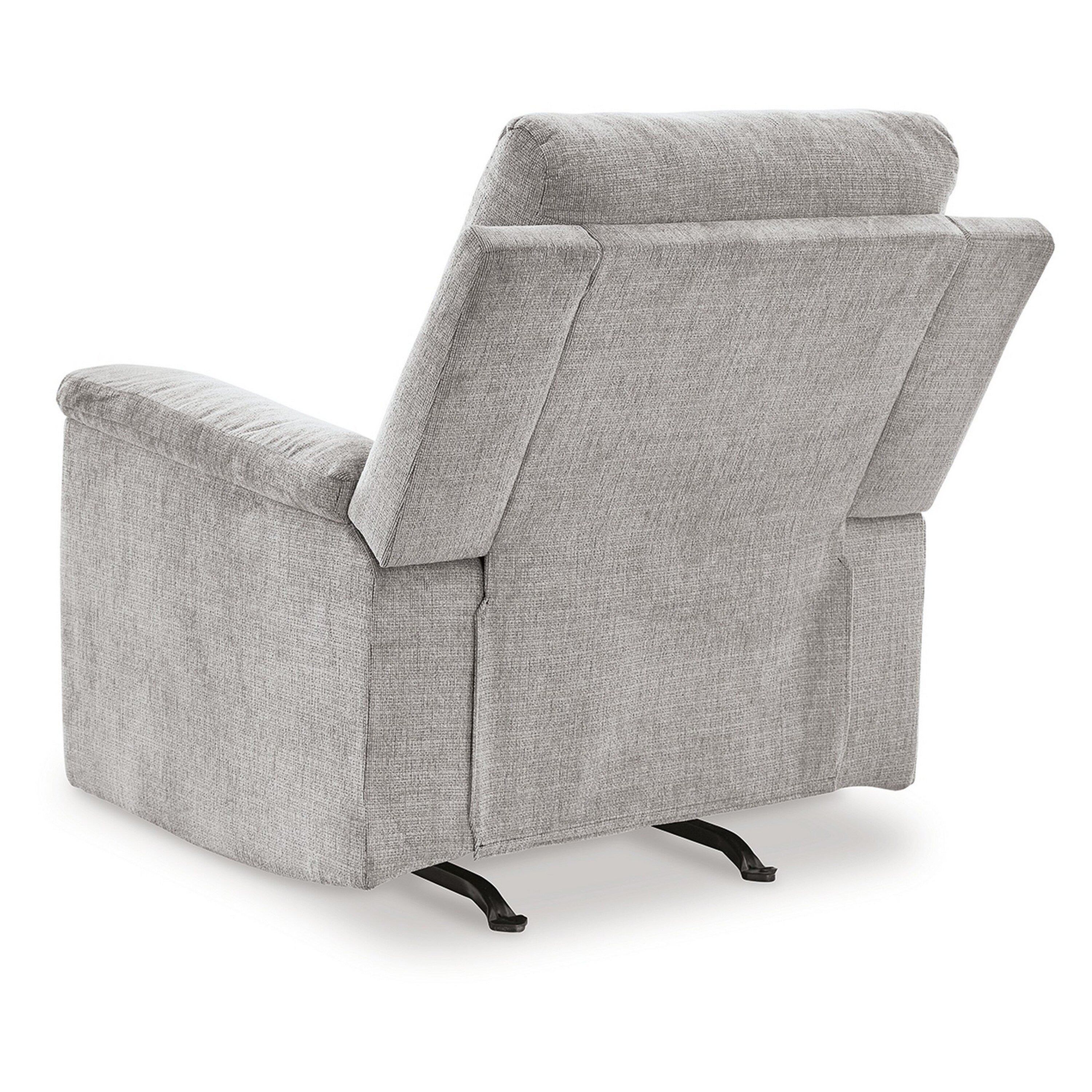 Fauteuil à bascule inclinable électrique Jinu, tissu micro-chenille polyester gris cendré