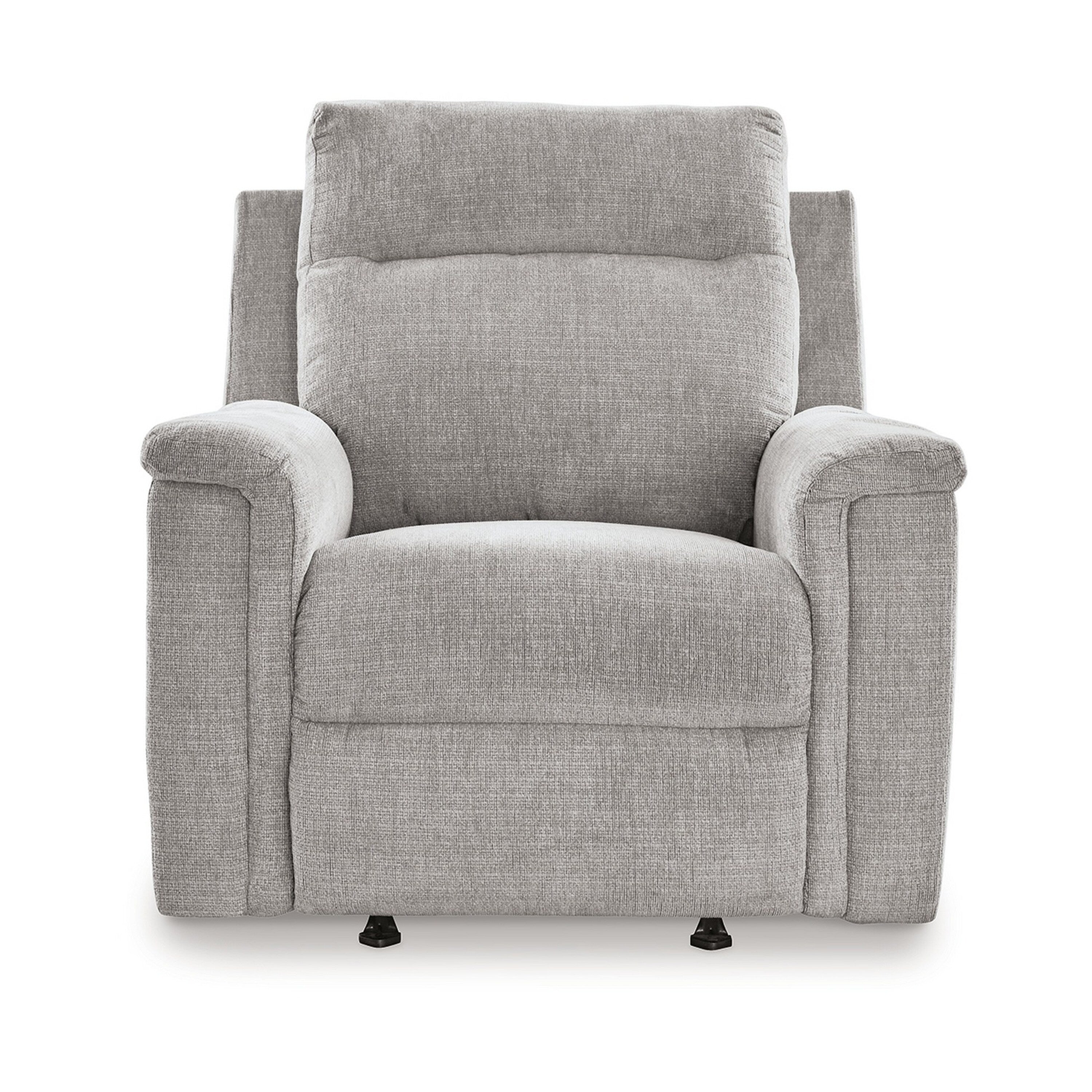 Fauteuil à bascule inclinable électrique Jinu, tissu micro-chenille polyester gris cendré