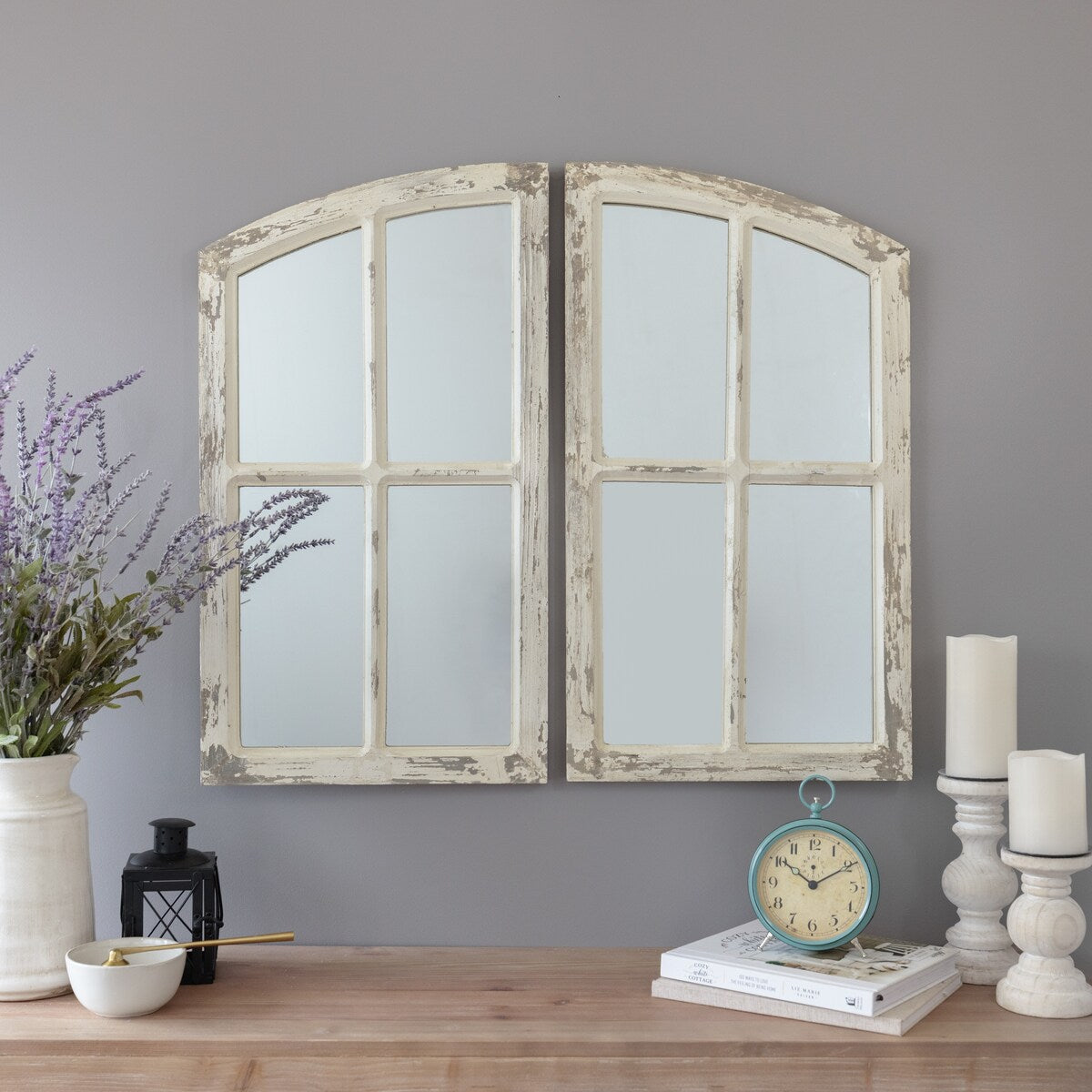 Miroirs à vitres cintrées Jolene (lot de 2)