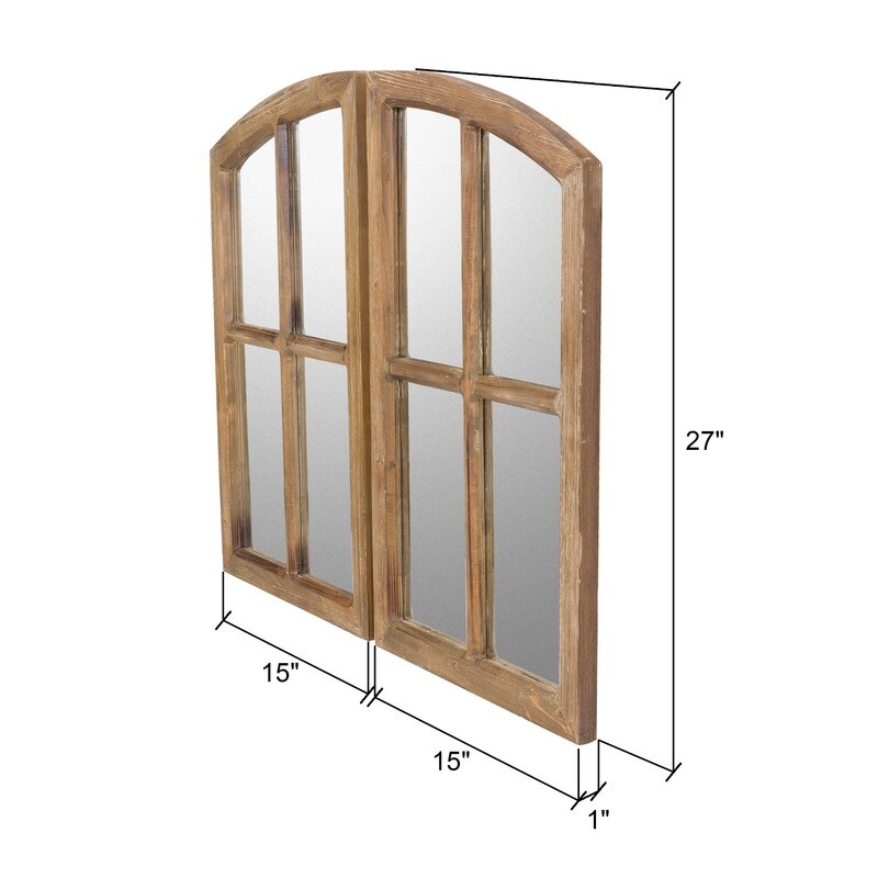 Miroirs à vitres cintrées Jolene (lot de 2)