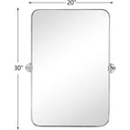 Miroir mural rectangulaire pivotant et inclinable en métal TEHOME Jonathan