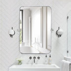Miroir mural rectangulaire pivotant et inclinable en métal TEHOME Jonathan