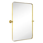 Miroir mural rectangulaire pivotant et inclinable en métal TEHOME Jonathan