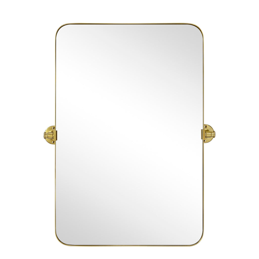 Miroir mural rectangulaire pivotant et inclinable en métal TEHOME Jonathan