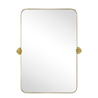 Miroir mural rectangulaire pivotant et inclinable en métal TEHOME Jonathan