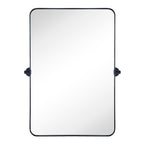 Miroir mural rectangulaire pivotant et inclinable en métal TEHOME Jonathan